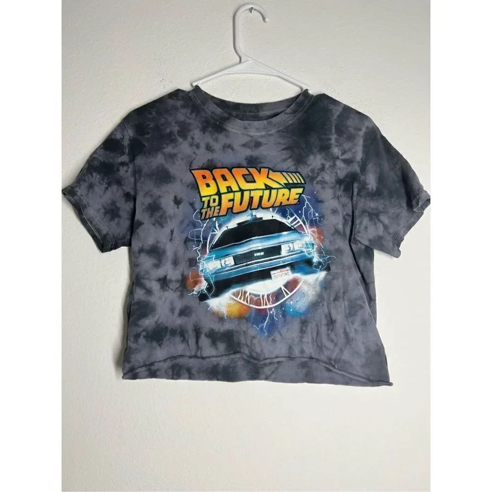 back to the future graphic crop top size S